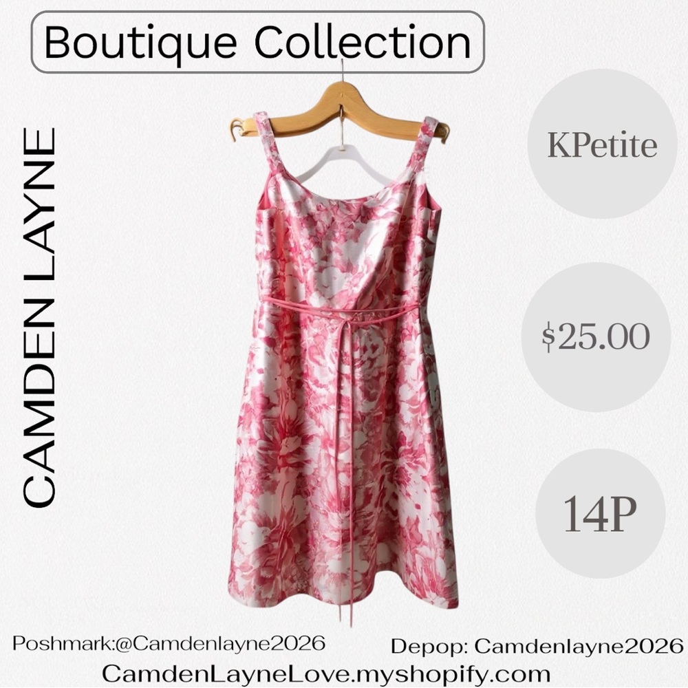 K Petite Bloom & Beyond Floral Midi Dress in Pink - Picture 3 of 6
